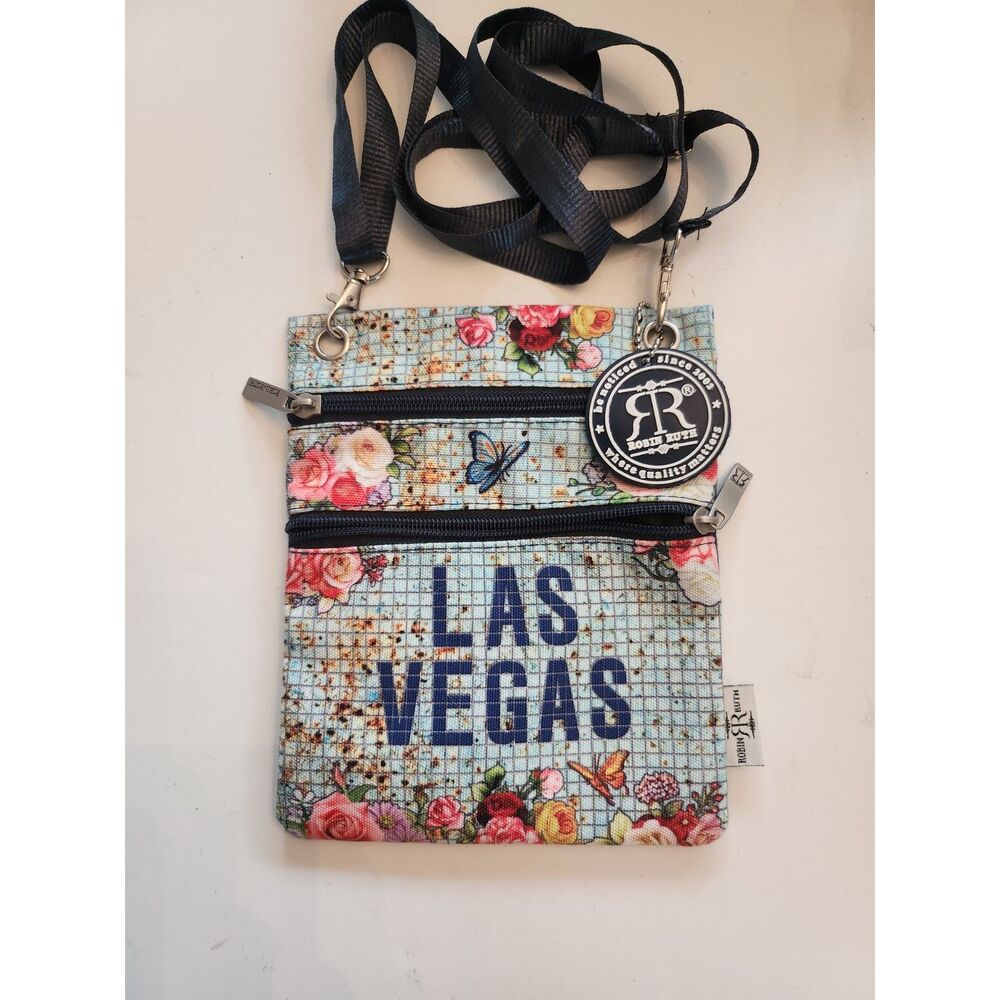 Robin Ruth Las Vegas floral print canvas crossbody bag B33